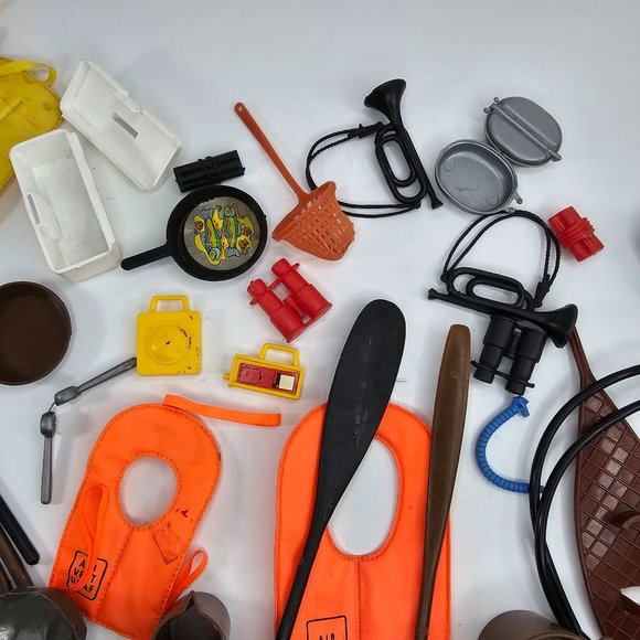 Vintage Marx Accessories Lot GI Joe Johnny West Big Jim Camping Paddle Scuba - Picture 8 of 10